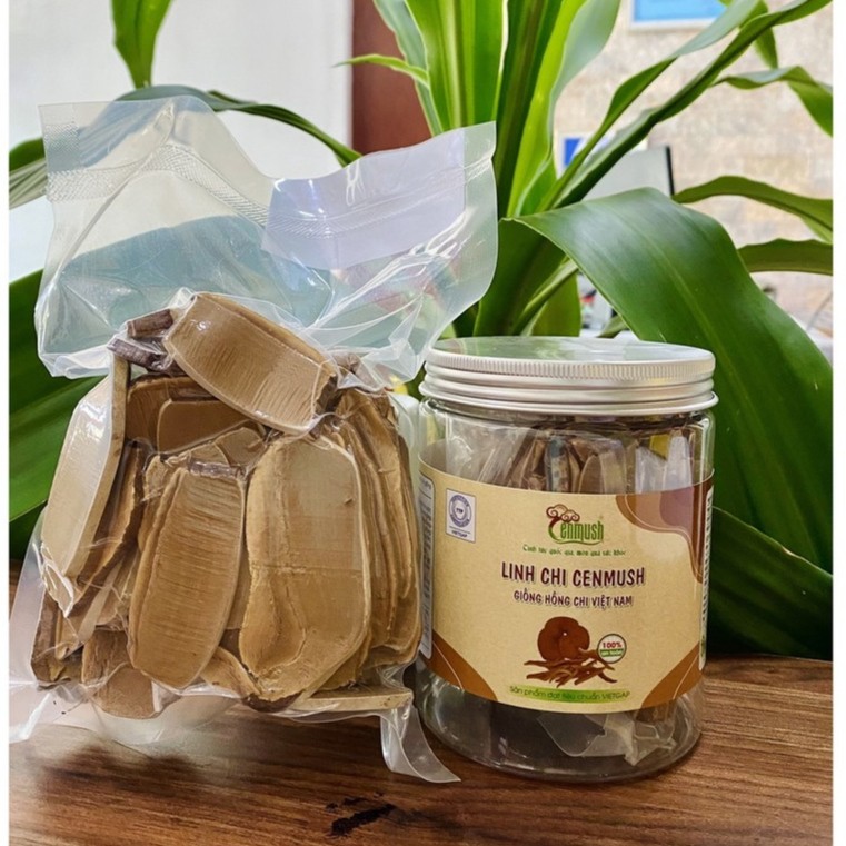 Nấm Linh Chi Đỏ Việt Nam CENMUSH lọ 50g cắt lát (Giống Hồng Chi)