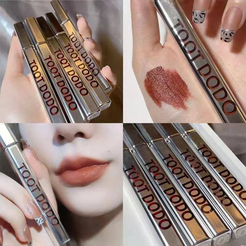 (Hàng Mới Về) Son Môi Dưỡng Ẩm Lâu Trôi Chống Thấm Nước Màu Nhung Lì / Bạc Thương Hiệu Toot Dodo