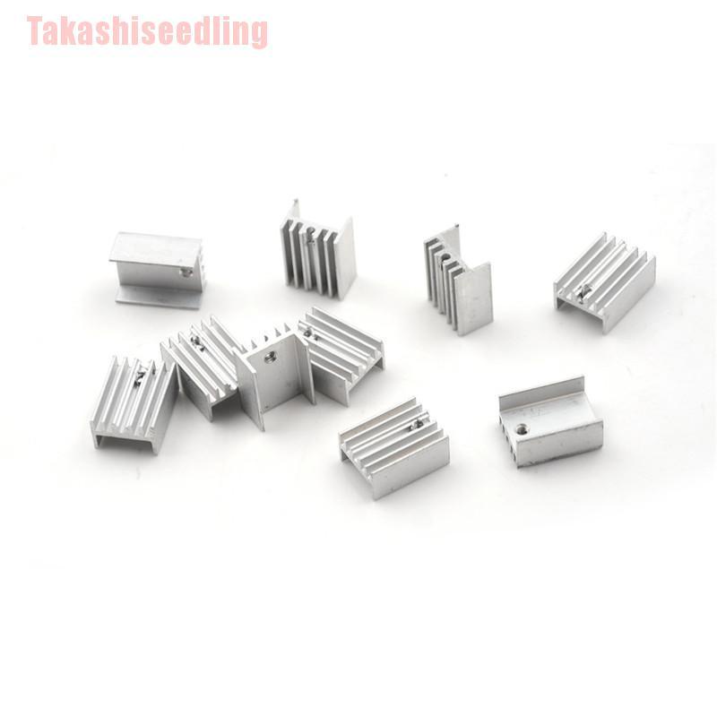 Bộ 10 Phụ Kiện Tản Nhiệt Bằng Nhôm Cho To-220 Transistor 20x15 X 10mm 0 0 0 0 0