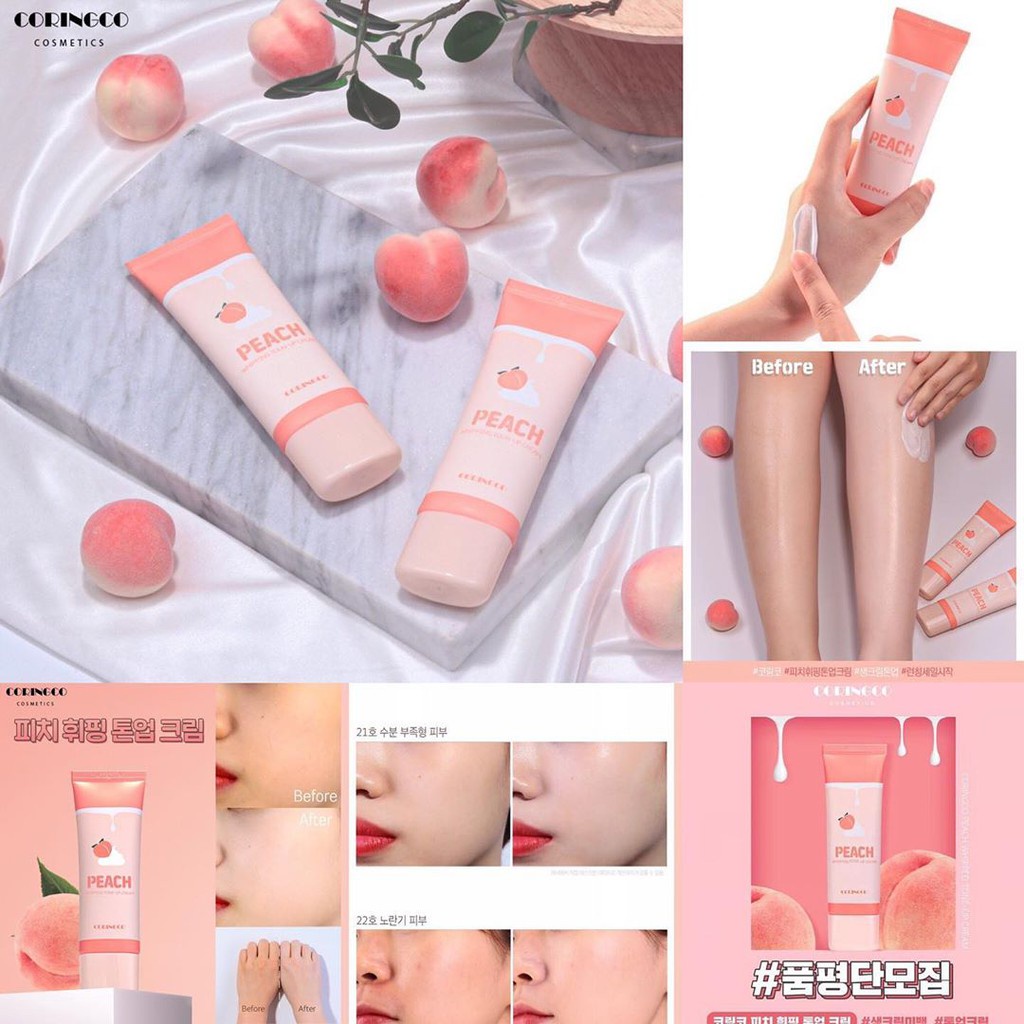 Kem đào dưỡng trắng da nâng tone Hàn Quốc CORINGCO 50ml