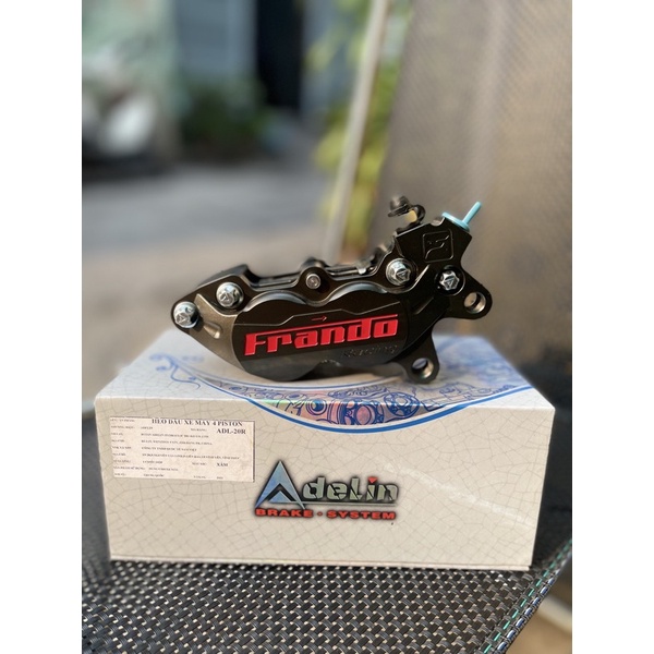 Heo dầu Adelin 4piston mod logo Frando gắn xe máy