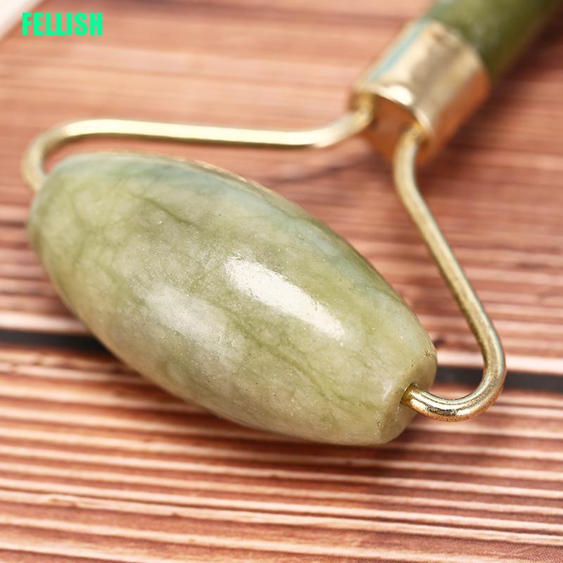 [Hàng mới về] Set con lăn mát xa mặt và miếng cạo gió cơ thể làm từ đá tự nhiên tiện dụng