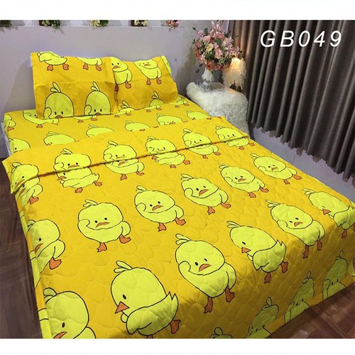 Trọn Bộ Chăn Ga Vỏ Gối Cotton Poly 1m6 x2m ( Được Chọn Mẫu )