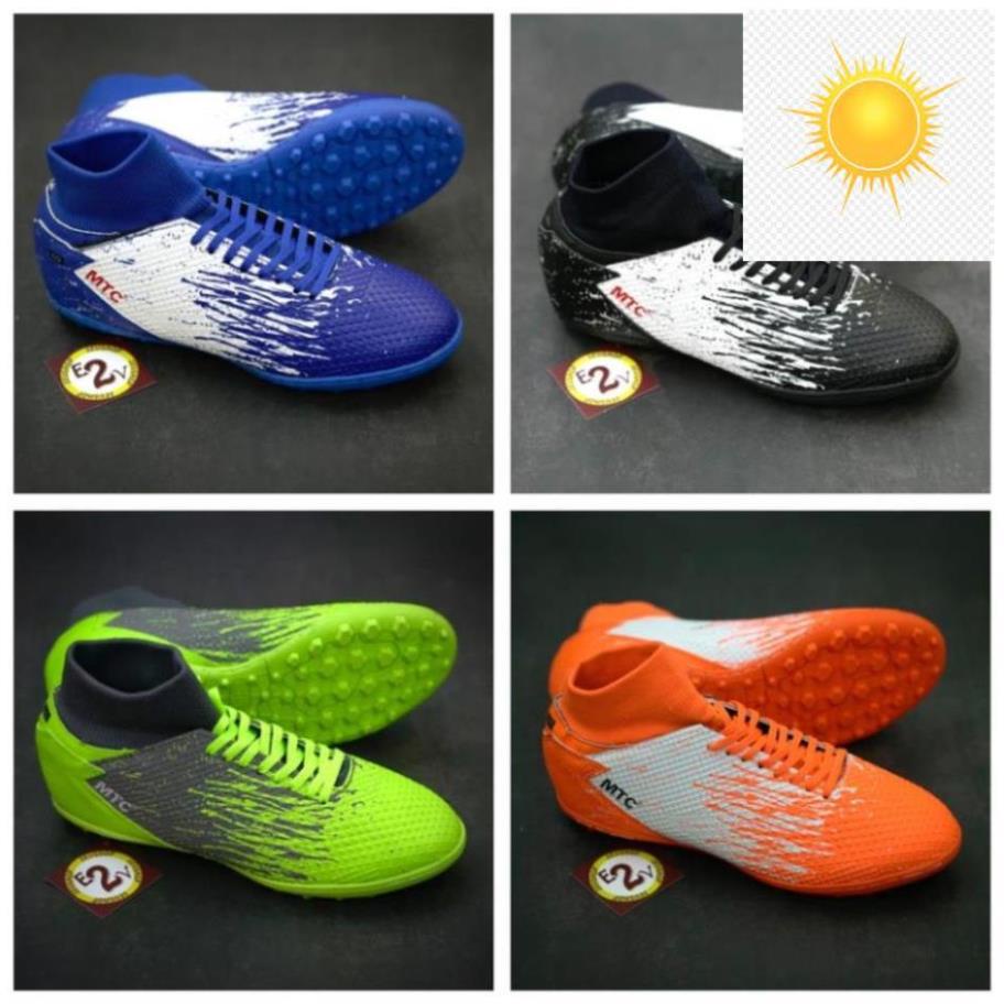 👳 Giày đá bóng nam MTC Faster Colorful cao cổ, giày đá banh thể thao cỏ nhân tạo dẻo nhẹ - 2EVSHOP -HN*^ X ; 👳