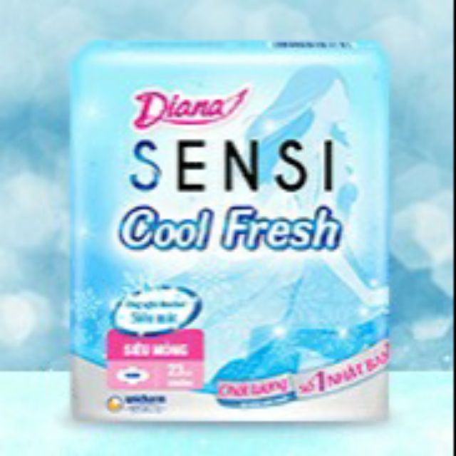 BVS dian sensi cool fresh siêu mỏng không cánh gói 8 miếng