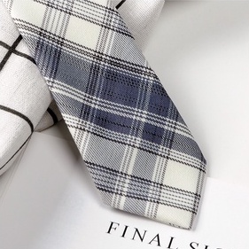 Caravat nữ sọc kẻ thắt sẵn bản nhỏ 7cm điều chỉnh dây buộc cổ CRV002