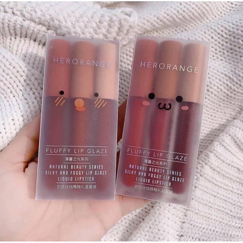 🌈🍊🍒 Set 3 Cây Son Kem Herorange Magic Casa Siêu Lì Mịn Môi 2 Tone Màu Hot - Y382 | Thế Giới Skin Care