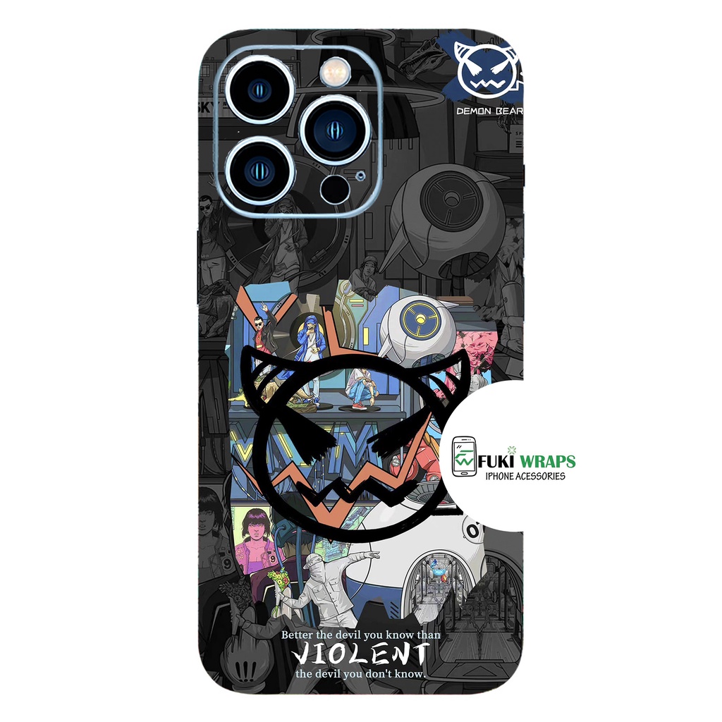 Tấm dán Skin Mặt Sau Devil FULL VIỀN Dành Cho 13prm , 12prm , 11prm , x , xsm , ip11 , ip12 , ip13 - FukiShop