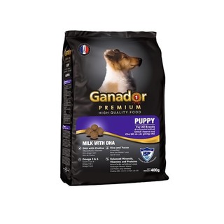 Thức Ăn Hạt Khô Cho Chó Con Ganador Puppy 400g Vị Sữa Và DHA
