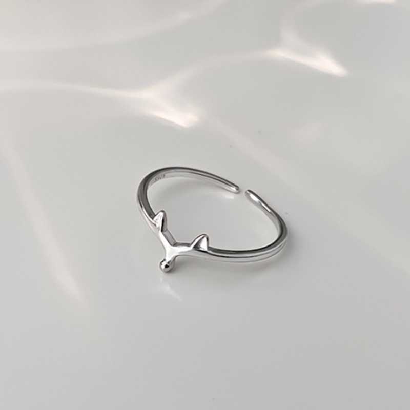 Nhẫn cáo nhỏ sáng tạo và đáng yêu, nhẫn có thể điều chỉnh mở thời trang, nhẫn nữ đơn giản, nhẫn ngón trỏ Hàn Quốc