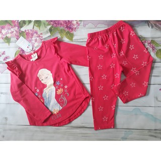 Chippo - Bộ quần áo thu đông chất cotton mỏng Elsa cho bé gái 1-7y