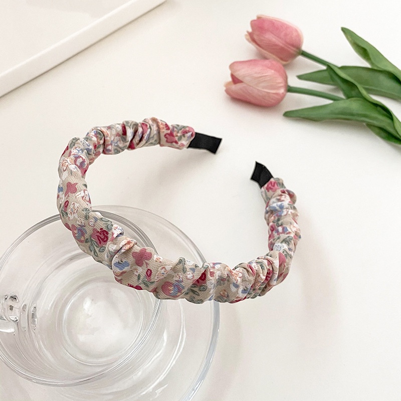 Cài tóc vải satin dún bèo phong cách Hàn Quốc xinh xắn cho nữ