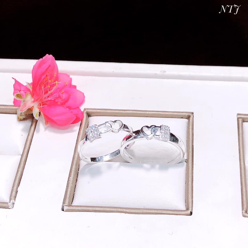 Nhẫn Đôi, Nhẫn Đôi Bạc Nam Nữ (Tặng Kèm Hộp) Cam Kết Chuẩn Bạc Ta Xịn Không Xỉn Màu- TSJC40