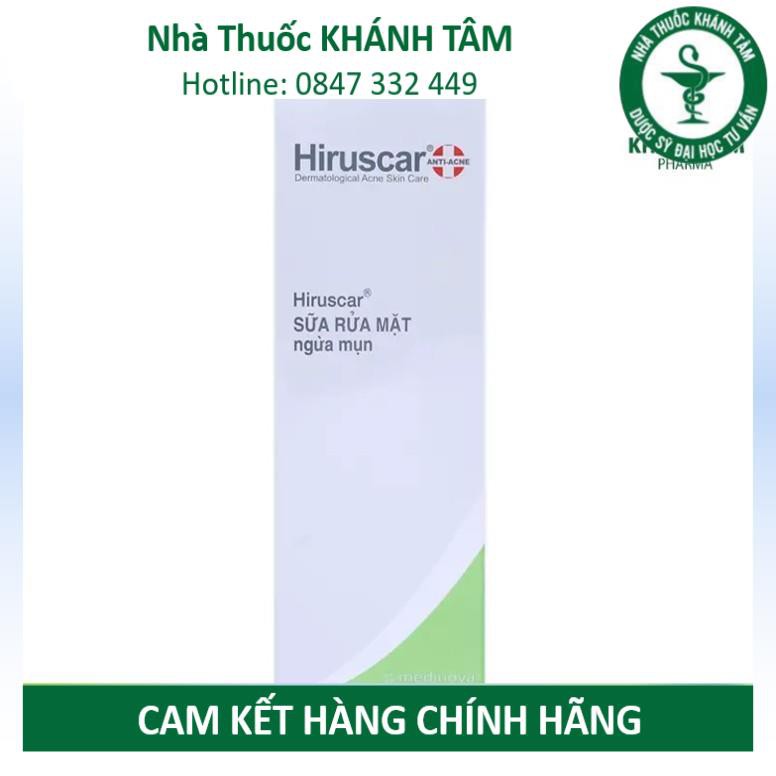 Sữa rửa mặt ngừa mụn HIRUSCAR Anti-Acne Cleanser+ [Chai 100ml] [Hirusca]! ! !