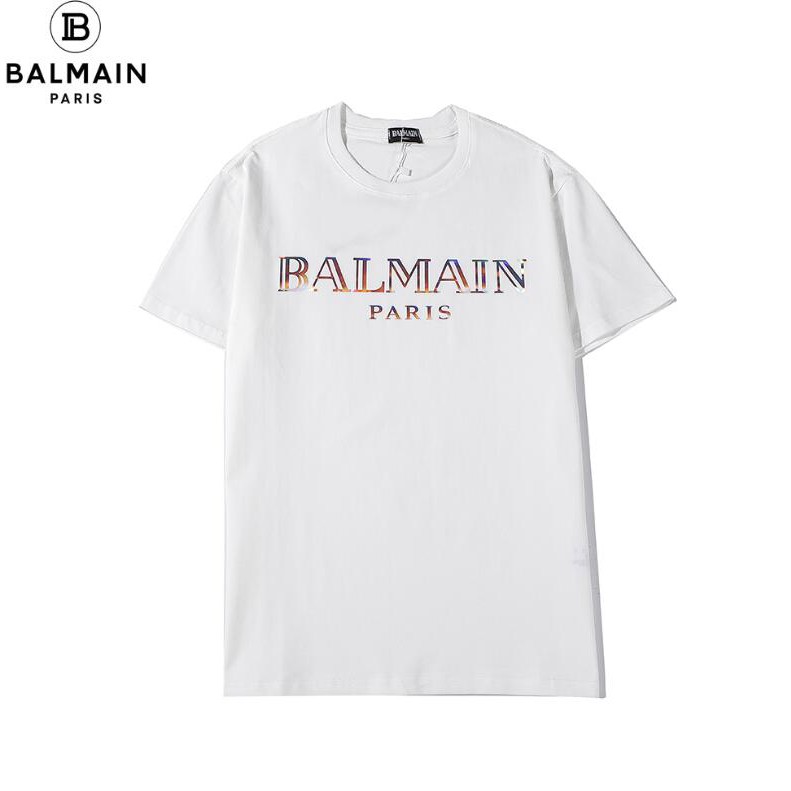 BALMAIN Áo Thun Tay Ngắn In Chữ Thời Trang Cho Nam Và Nữ