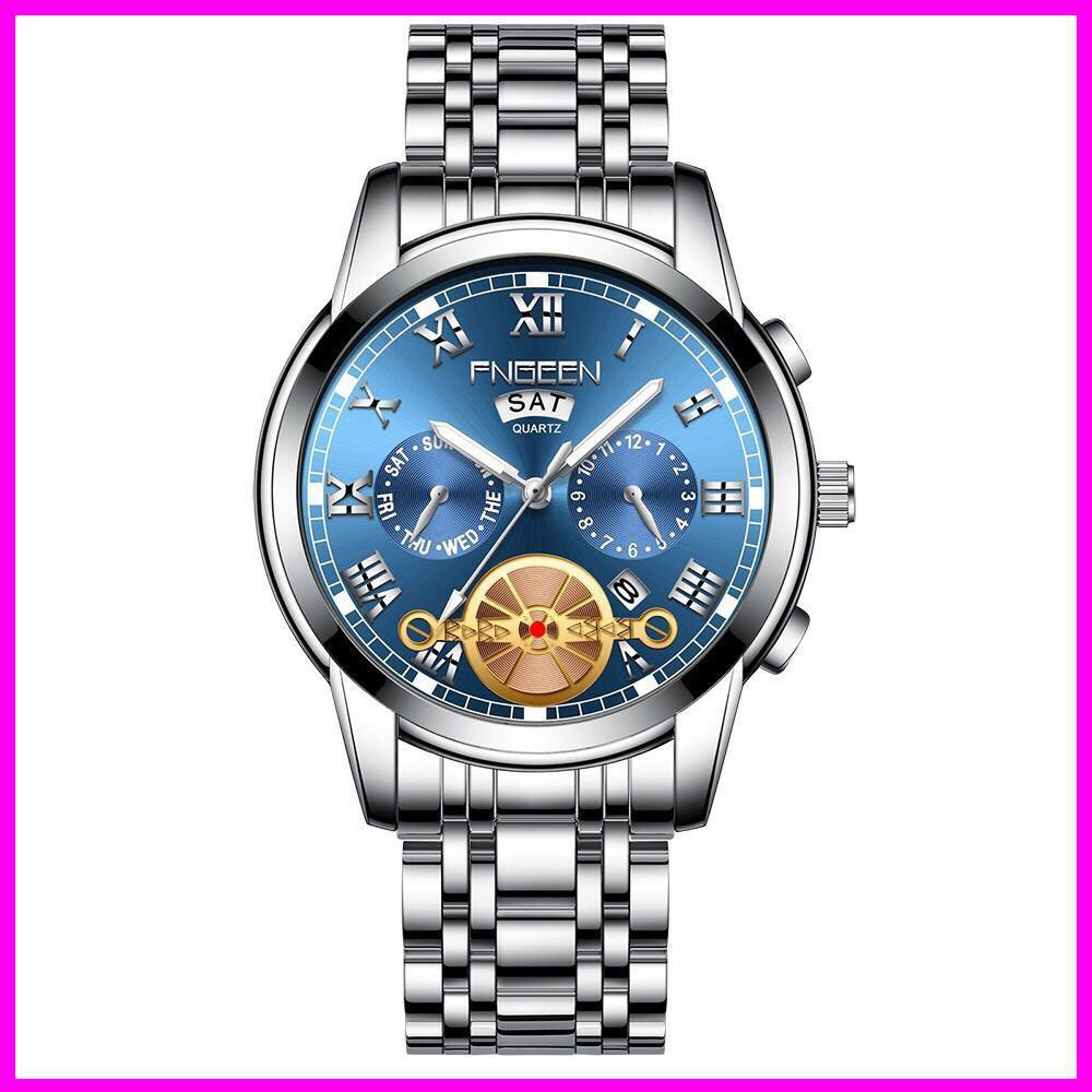 [Hàng xịn] Đồng hồ fngeen chính hãng nam chạy 2 lịch dây thép (tặng kèm hộp , pin , phụ kiện thâu dây) | BigBuy360 - bigbuy360.vn