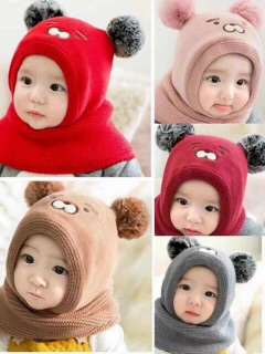 [FREESHIP]Mũ len liền khăn