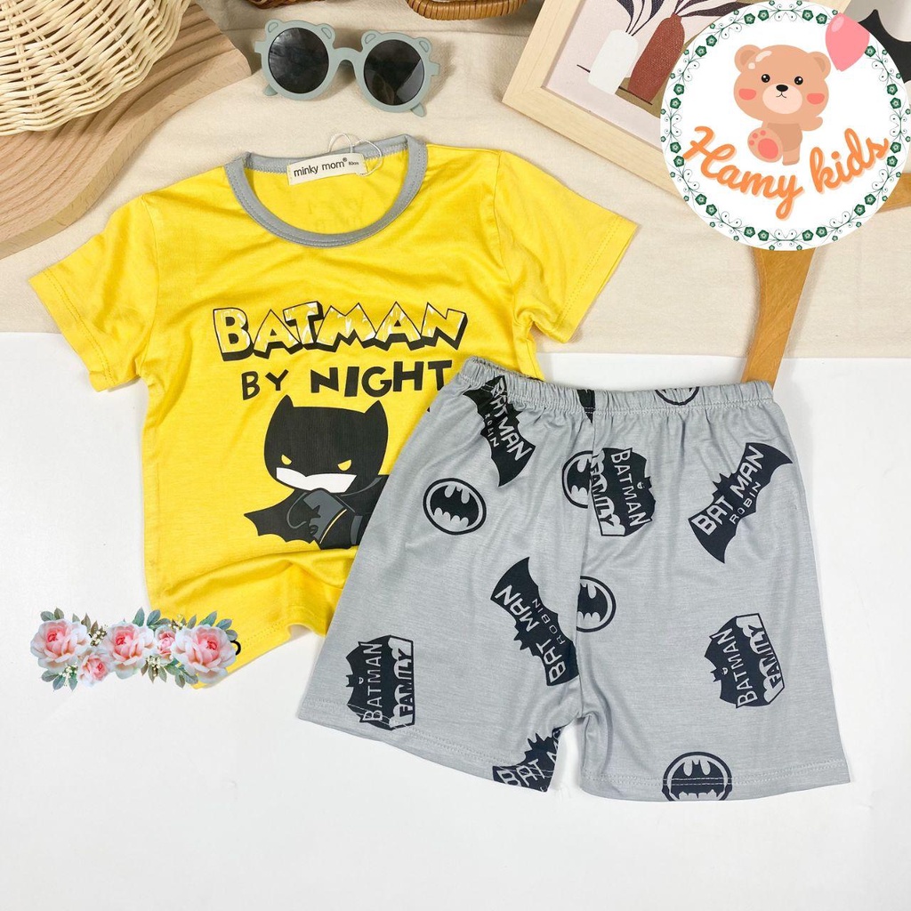 Đồ Bộ Minky Mom Chính Hãng Bé Trai Bé Gái Thun Lạnh Hình Avengers Siêu Nhân Cho Bé Từ 0-5 Tuổi Dưới 20kg - Hamykids