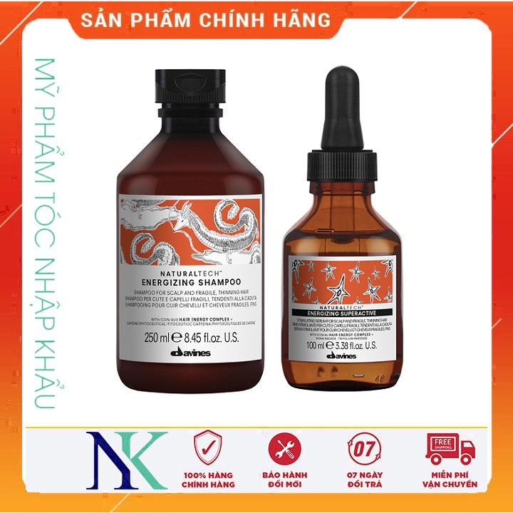 Combo chống rụng và kích thích mọc tóc Davines Energiring 250ml