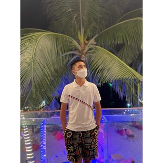  Áo polo thiết kế thom browne Áo polo nam Ao thun polo 