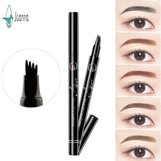 Bút kẻ lông mày dạng phẩy sợi chống nước thiết kế đầu bút phân thành 4 nhánh tiện dụng