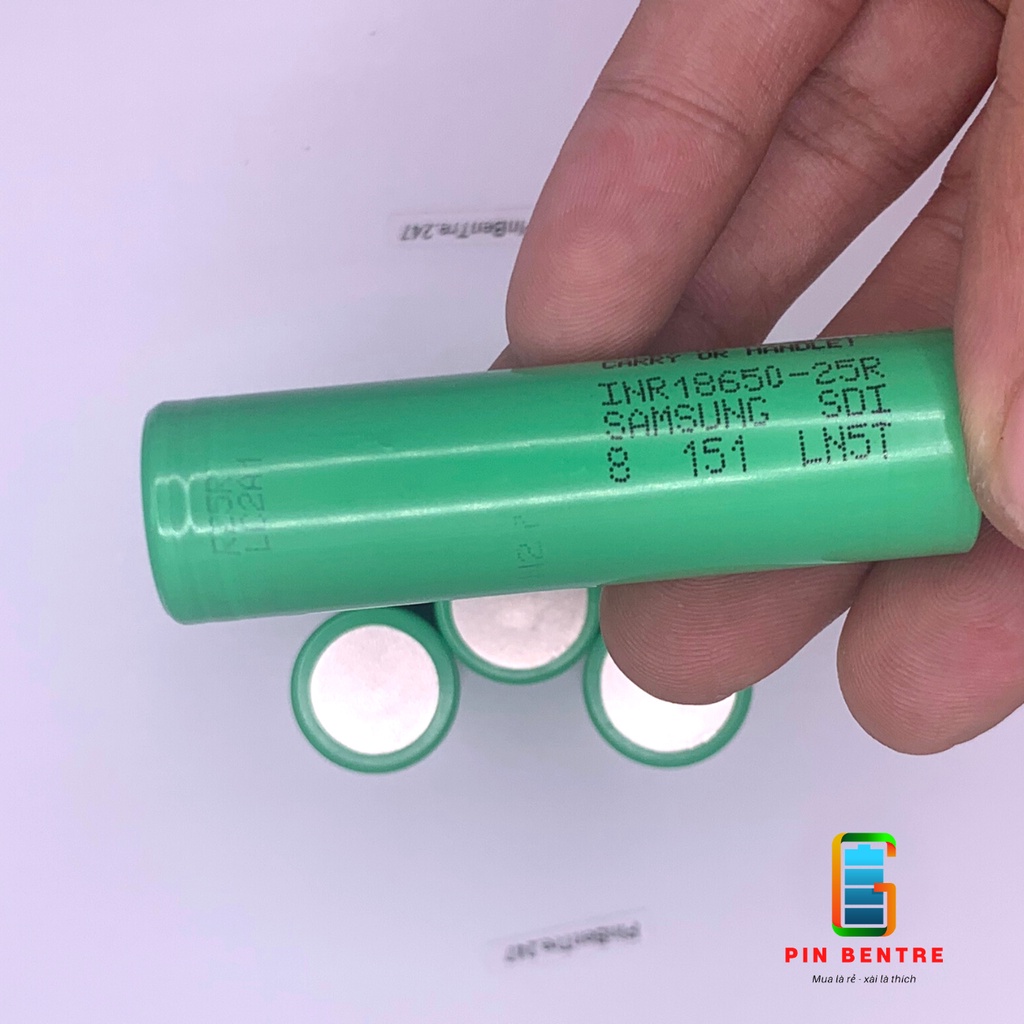 Cell Pin 18650 Samsung 25R 2500mAh hàng mới chính hãng xả 20A