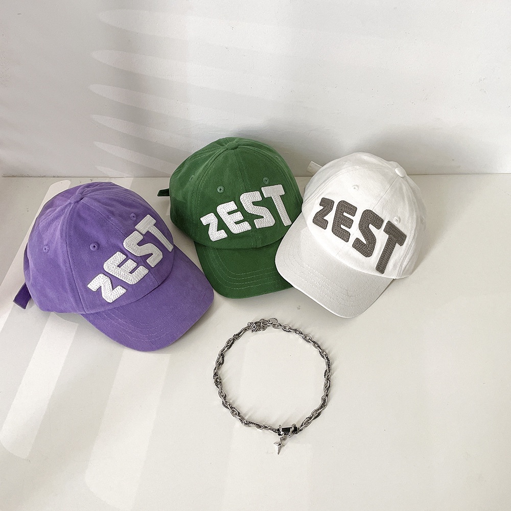 Mũ Lưỡi Trai Thêu Chữ ZEST Cỡ Lớn Đơn Giản Thời Trang Đi Biển Cho Bé