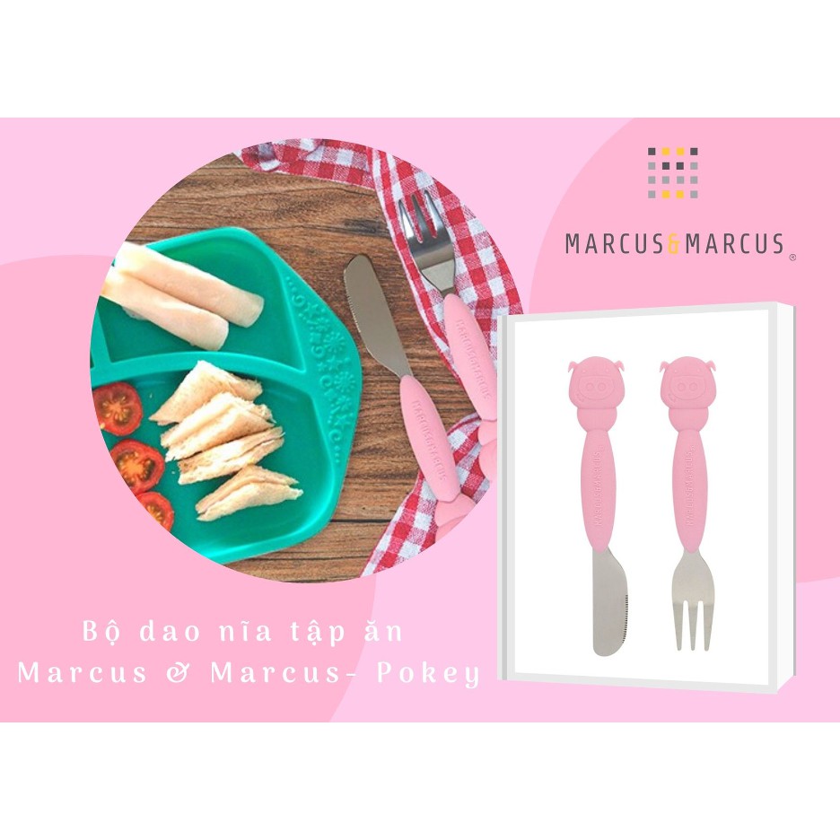 Bộ dao nĩa tập ăn cho bé Marcus & Marcus, từ 3 tuổi - Pokey