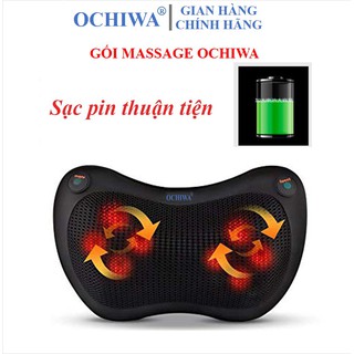 Gối Massage OCHIWA sạc pin Bảo hành 5 NĂM mát xa Vai Gáy 8 Bi Hồng Ngoại thumbnail