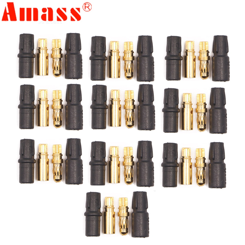 Bộ 20 Đầu Nối Mạ Vàng 3.5mm SH3.5 Kèm Vỏ Bảo Vệ Cho Điều Khiển Từ Xa