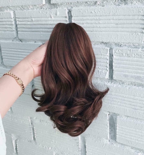 Tóc giả ngoạm xoăn lọn loại ngắn 25cm