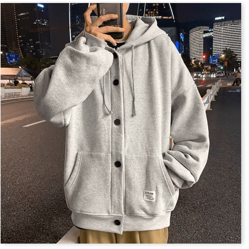 ÁO KHOÁC HOODIE NAM NÚT GÀI THỜI TRANG HOODIE MỚI ĐỈNH CAO