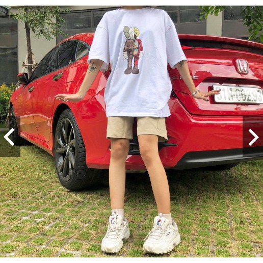 Áo thun  form rộng trắng hoạt hình KAWS nam nữ unisex oversize tay lỡ cổ tròn tee | Lee Hoàng Group | BigBuy360 - bigbuy360.vn