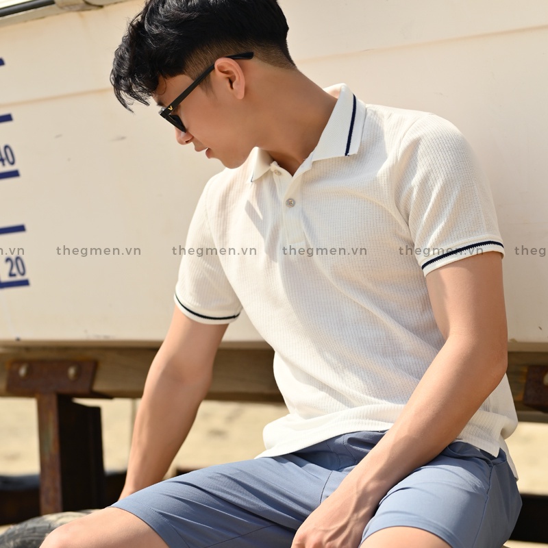Áo Polo nam The GMEN Pima Polo Shirt bề mặt dệt Double Face siêu mềm mịn, chuẩn form