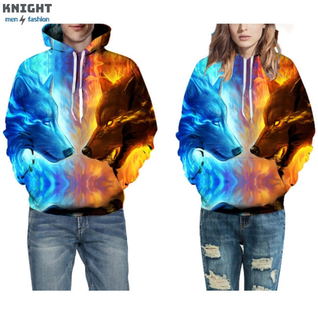 Áo Hoodie In Hình Chó Sói 3d