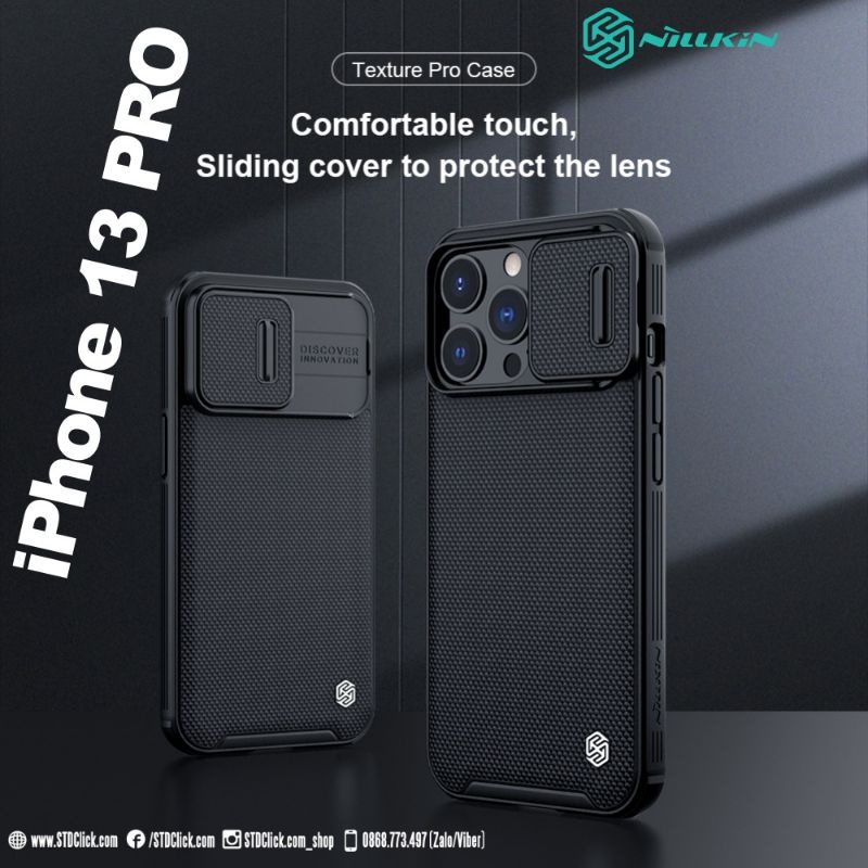 ỐP LƯNG IPHONE 13 PRO MAX,13 PRO,13,14 PRO MAX,14 PRO,14 PLUS,14 NILLKIN TEXTURED PRO NYLON FIBER BẢO VỆ CAMERA