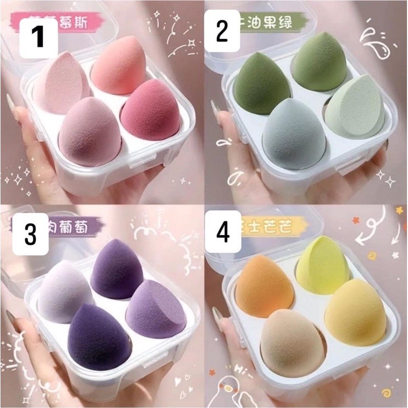 Mút trang điểm trứng (set 4 cái)