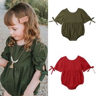 Đồ áo liền quần màu trơn cho bé mới sinh