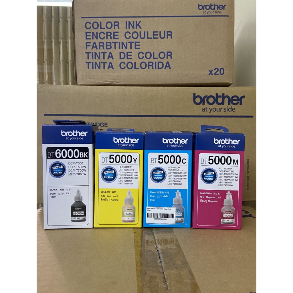 Mực in Brother BT6000BK chính hãng màu đen sử dụng cho máy in Brother DCP T300, T500W, T700W, MFC T800W