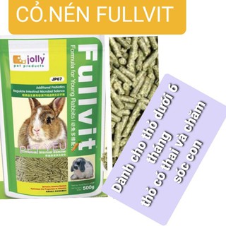 cỏ nén FuLLvit nửa ký 40k thức ăn cho thỏ dưới 6 tháng, thỏ.có thai và chăm sóc con