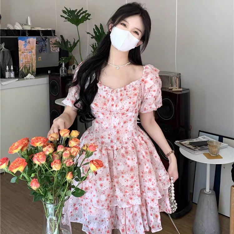 (Mẫu Mới) Hàng Quảng Châu Siêu HOT Đây-- Đầm Voan Kiếng Tơ Kiểu Dáng Tiểu Thư Siêu Dễ Thương UP h.h.p