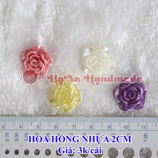 Hoa hồng nhựa 2cm