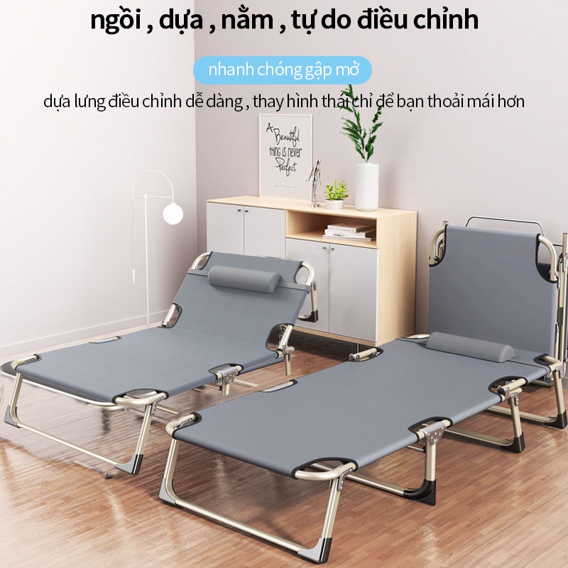 Giường gấp giường tựa đa năng .giường nghỉ chưa - Siêu bền chắc, nhỏ gọn và tiện lợi, đi du lịch,giã ngoại FU34G