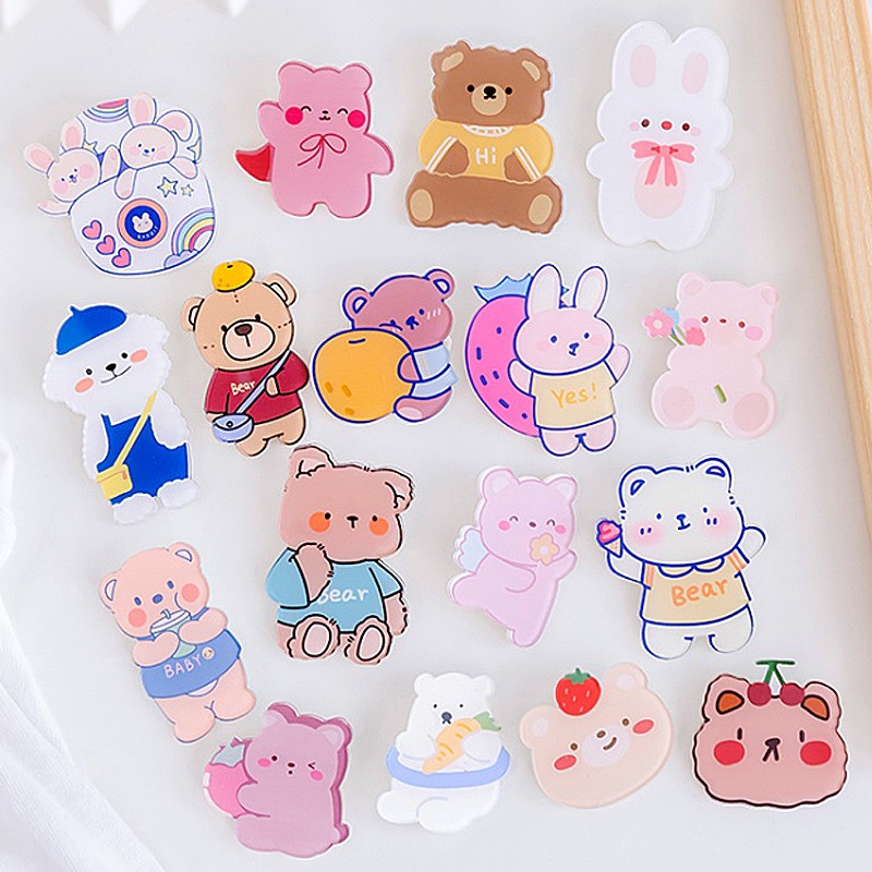 Phụ kiện, sticker, pin cài trang trí áo balo túi ví mẫu hoạt hình dễ thương