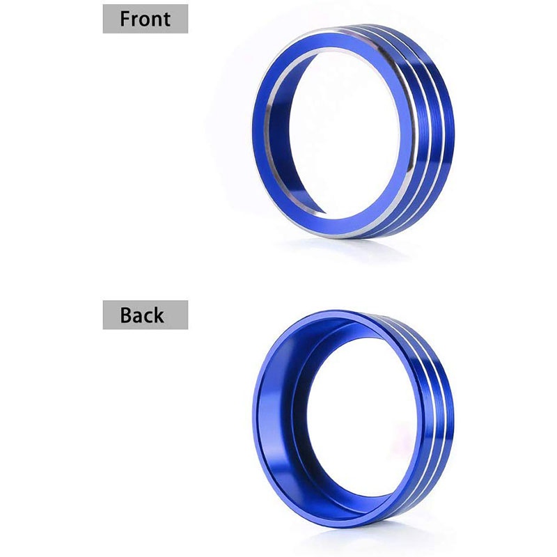 for 10Th Gen Honda Civic Air Condition Knob Cover Trims, Anodized Aluminum AC Switch Temperature Climate Control Rings for Civic 2016 2017 2018 2019 (Blue)