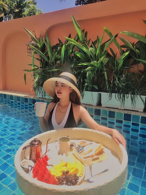 Mũ lồng đèn cói buông vintage siêu sang chảnh (loại đầu tròn, vành rộng)
