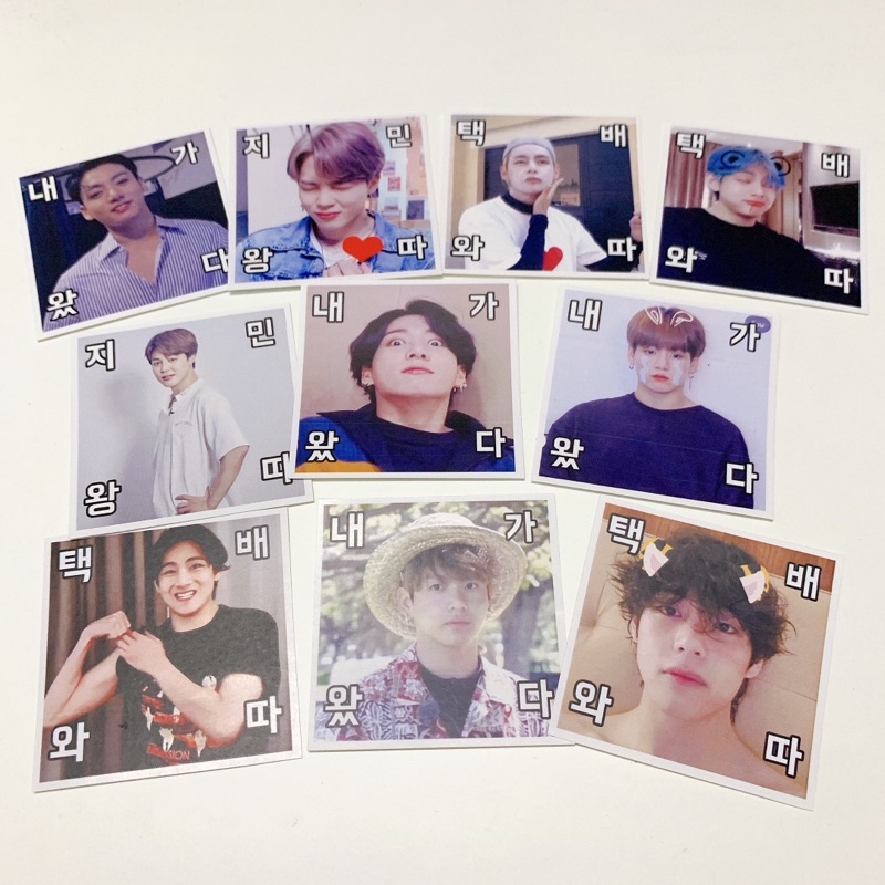 Sticker niêm phong BTS mẫu chữ hàn maknae