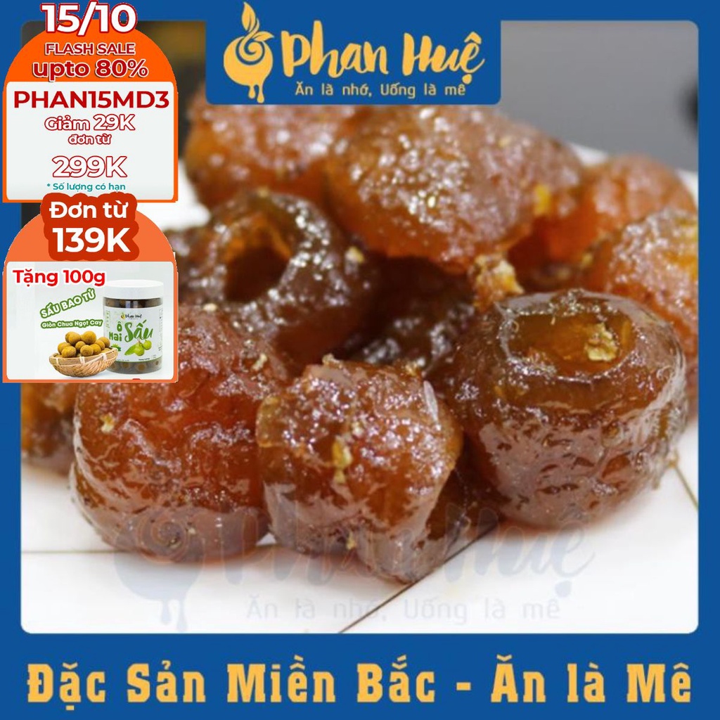 Ô mai xí muội mận không hạt xào cay Phan Huệ đặc biệt, mận miền Bắc chọn lọc, đặc sản Hà Nội