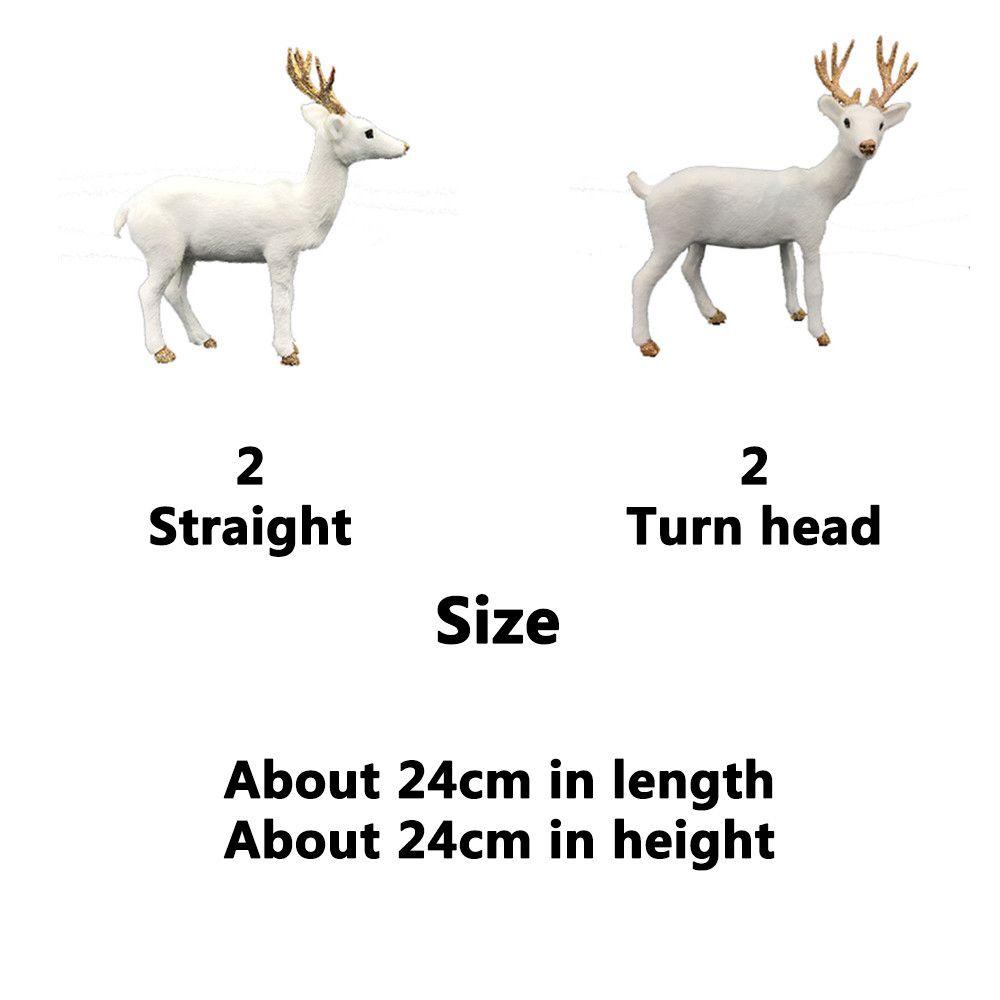 CONOPERY Phụ Kiện Trang Trí Giáng Sinh Hình Chú Tuần Lộc Màu Trắng Độc Đáo
