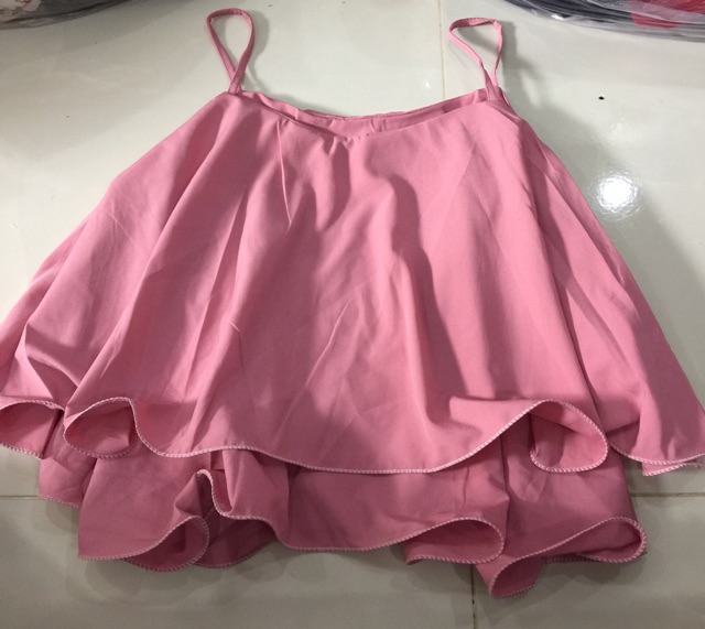 Áo hai dây voan bèo đẹp nhiều màu | BigBuy360 - bigbuy360.vn